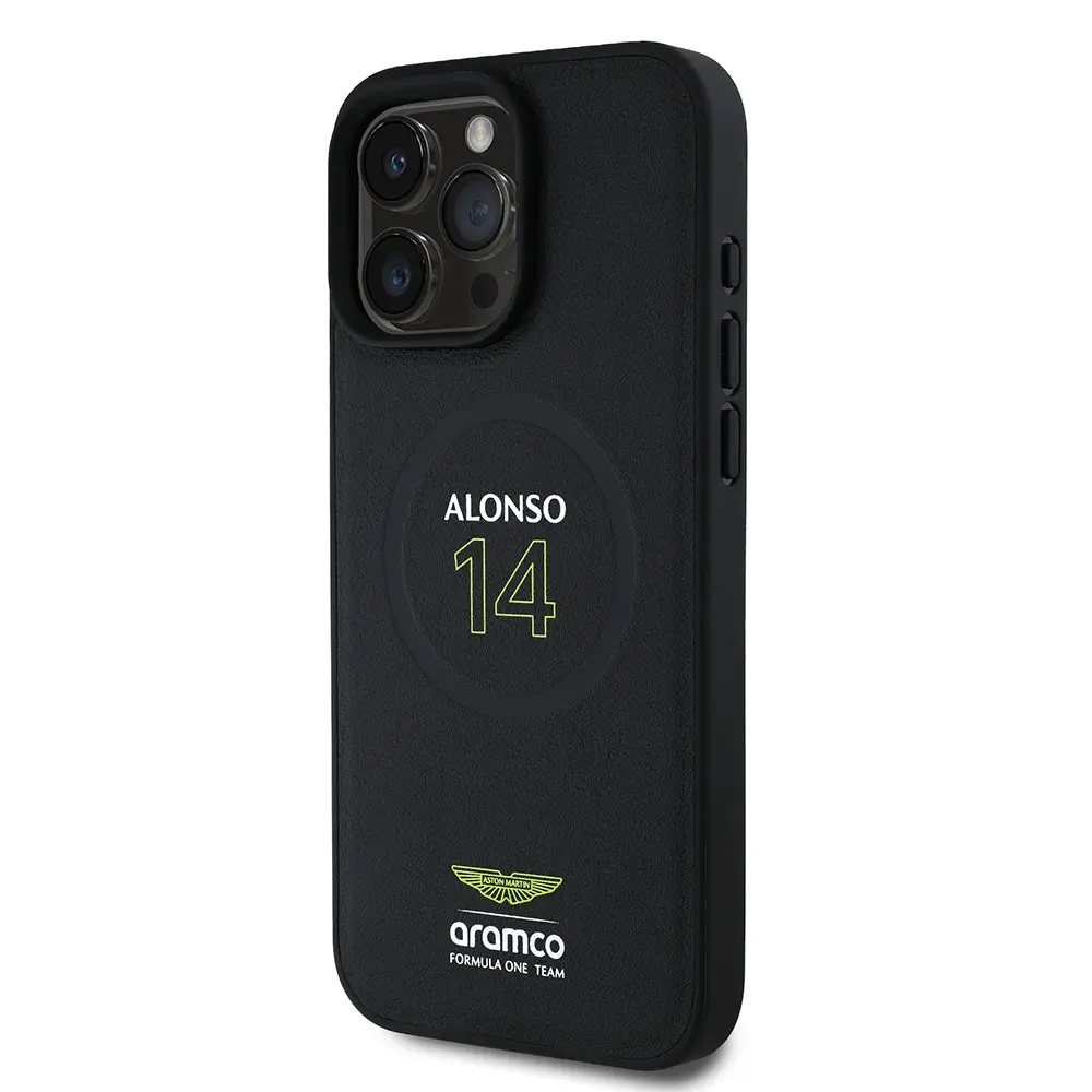 iPhone 16 Pro Max MagSafe Uyumlu PU Deri Kılıf - Aston Martin Alonso 14