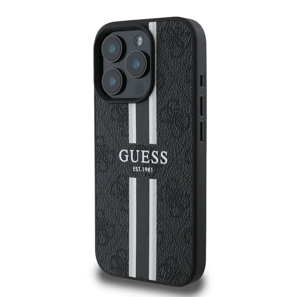 iPhone 16 Pro Max MagSafe Uyumlu 4G Şerit Tasarımlı Kılıf - Guess