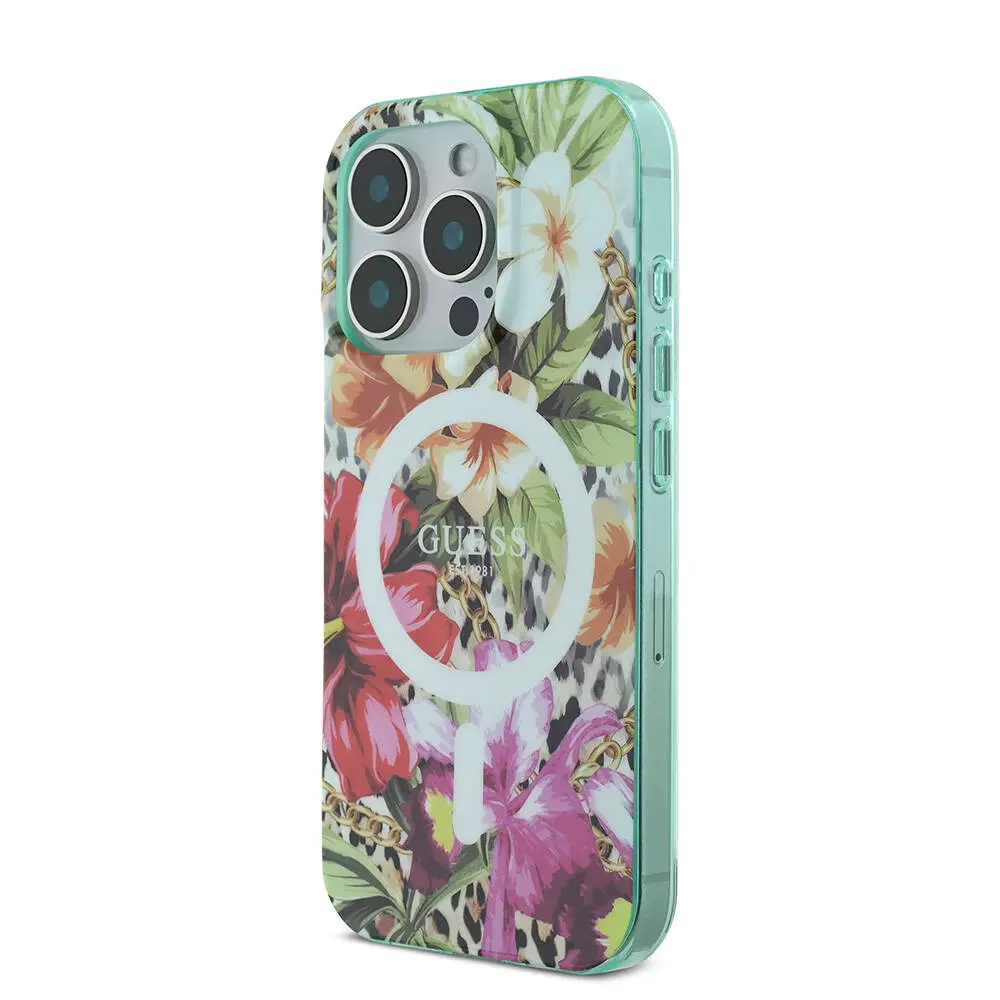 iPhone 16 Pro Max MagSafe Uyumlu Kılıf - Guess Jungle Ring