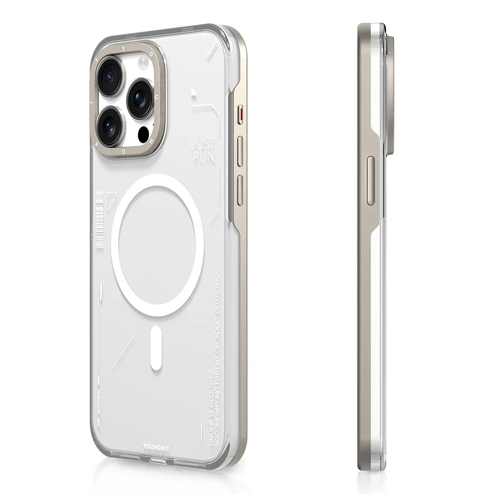 iPhone 16 Pro Max MagSafe Uyumlu Çıkarılabilir Arka Yüzeyli Kılıf - Youngkit Mecha