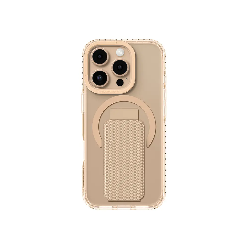 iPhone 16 Pro Max MagSafe Uyumlu Standlı Şeffaf Kılıf - Amazingthing Titan Pro Plus