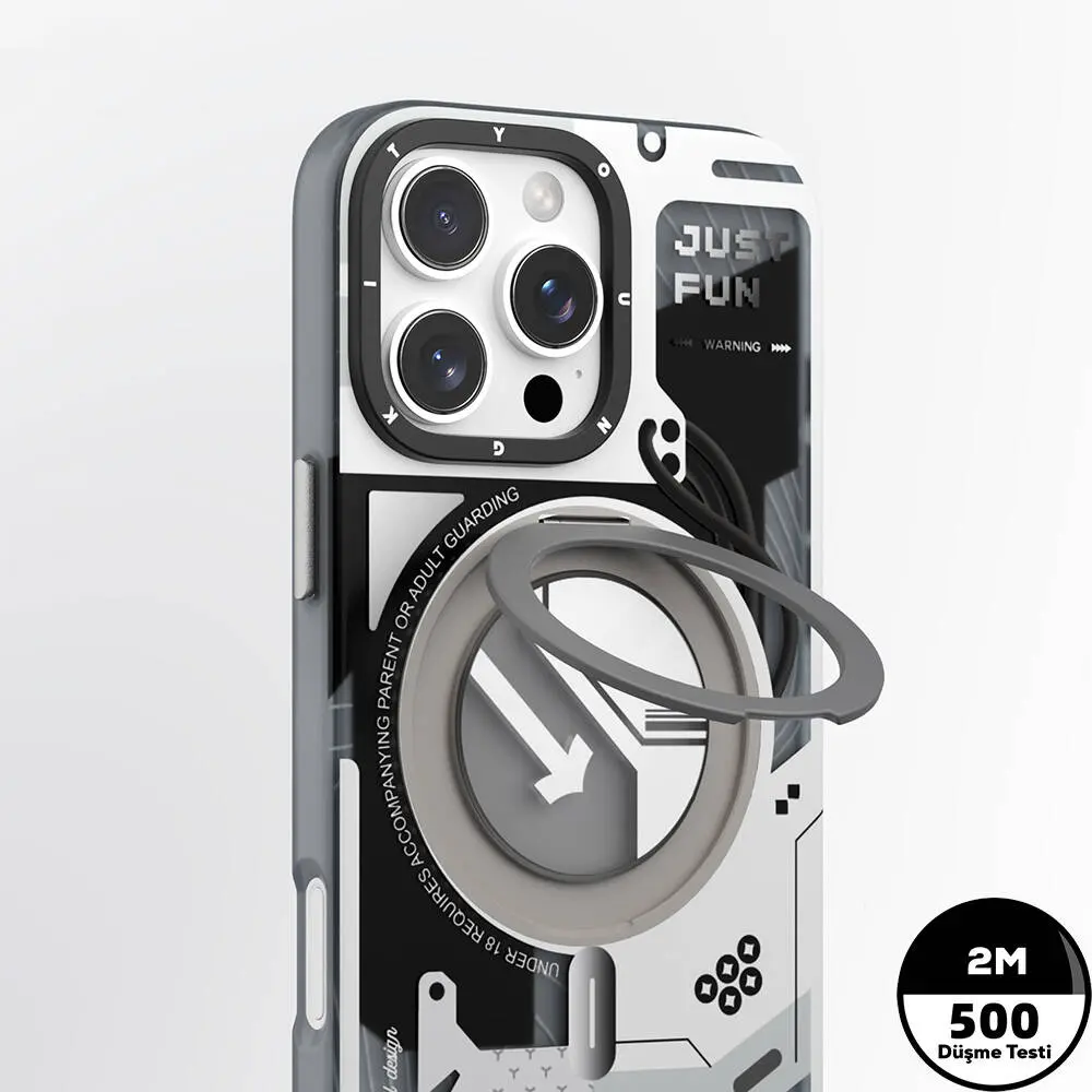 iPhone 16 Pro Max MagSafe Uyumlu 360° Standlı Kılıf - Youngkit Starship