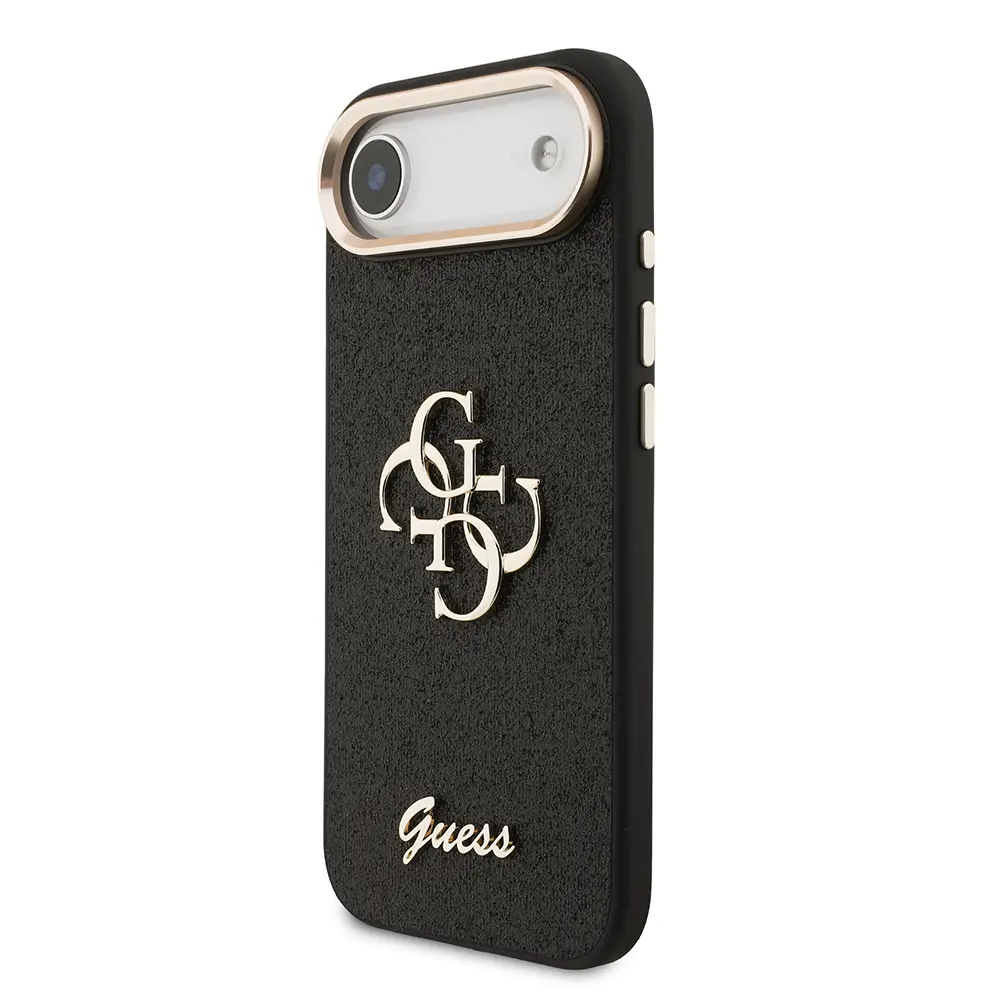 iPhone 17 Air Glitter Kılıf, Büyük Metal Kamera Çerçeveli - Guess