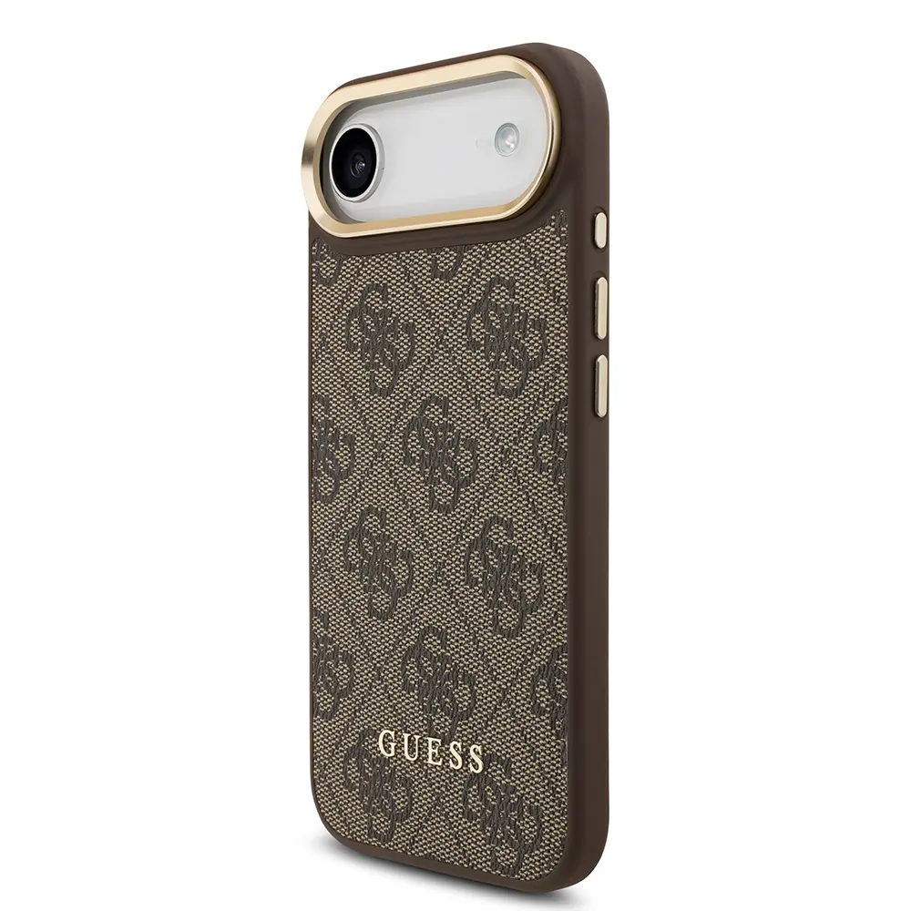 iPhone 17 Air MagSafe Uyumlu Kartlıklı Kılıf - Guess 4G Metal Logo