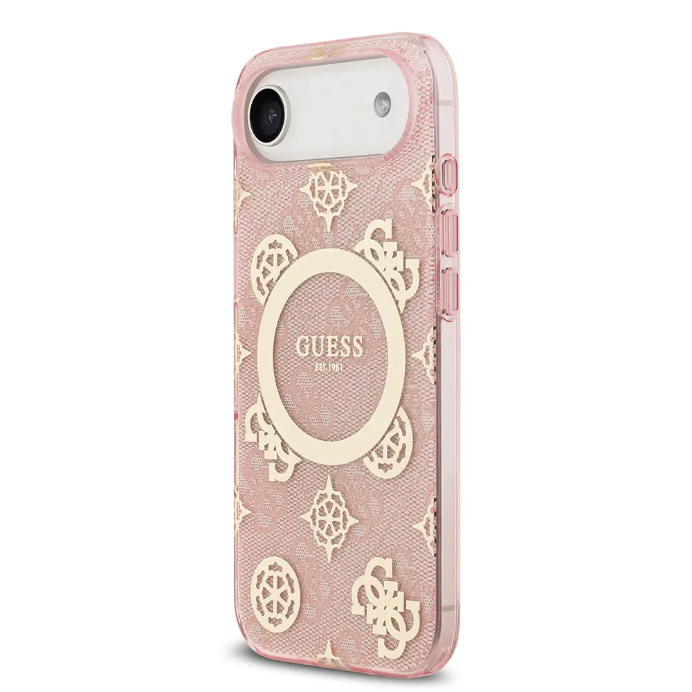 iPhone 17 Air MagSafe Uyumlu Kılıf - Guess IML Peony ve 4G Desenli