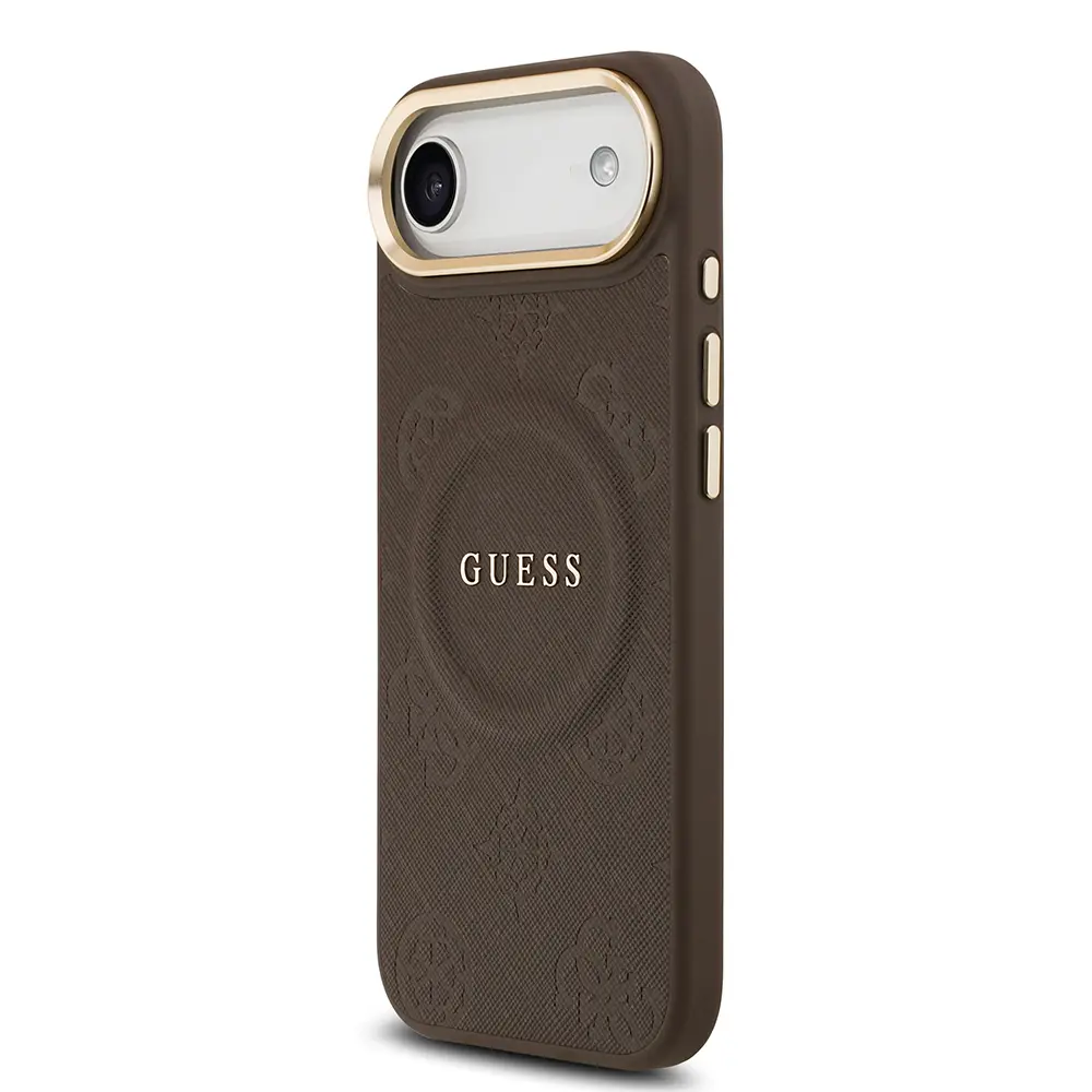 iPhone 17 Air MagSafe Uyumlu PU Deri Kılıf - Guess Peony