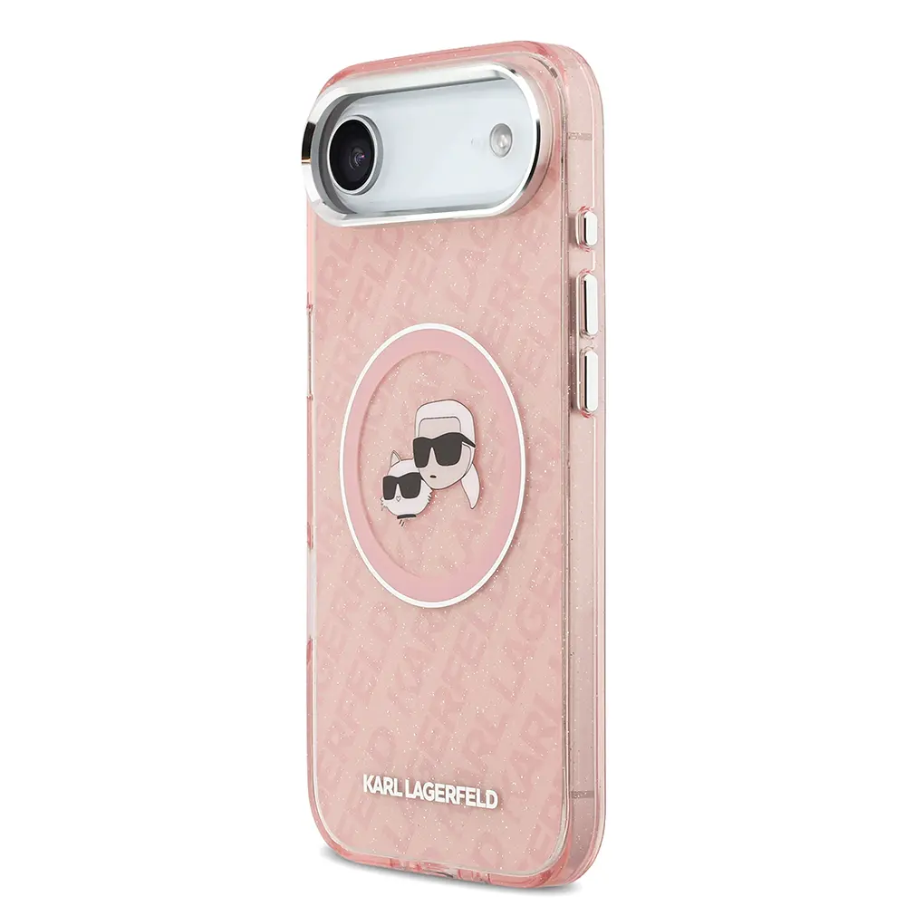 iPhone 17 Air Parlayan Simli Karl & Choupette Kılıf - Karl Lagerfeld