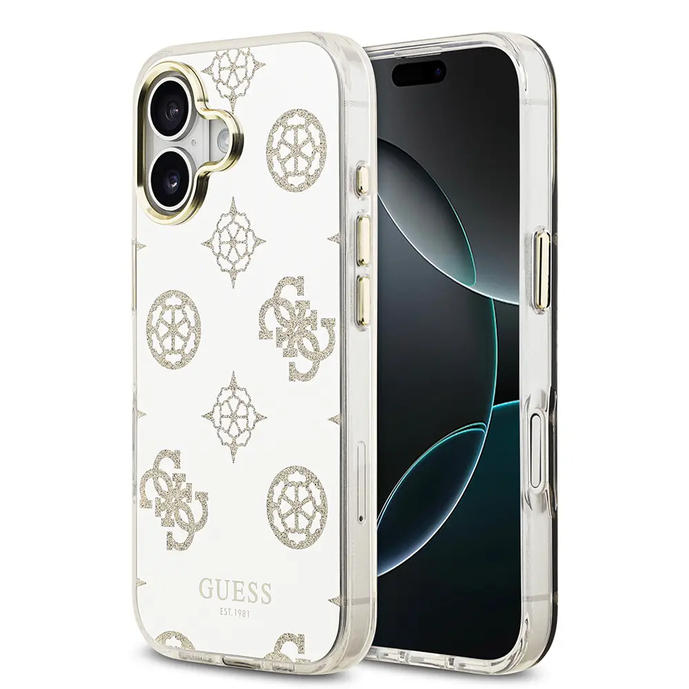 iPhone 17 Simli Aynalı Kılıf, Metal Kamera Çerçeveli - Guess