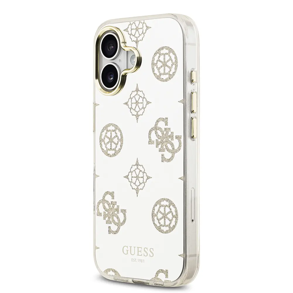iPhone 17 Simli Aynalı Kılıf, Metal Kamera Çerçeveli - Guess
