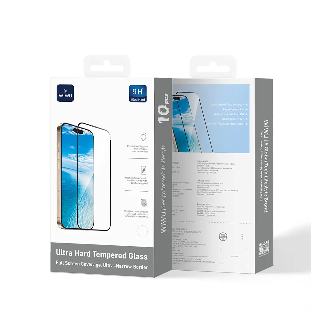 iPhone 17 Pro Temperli Cam Ekran Koruyucu 10'lu Paket - Wiwu GT-008