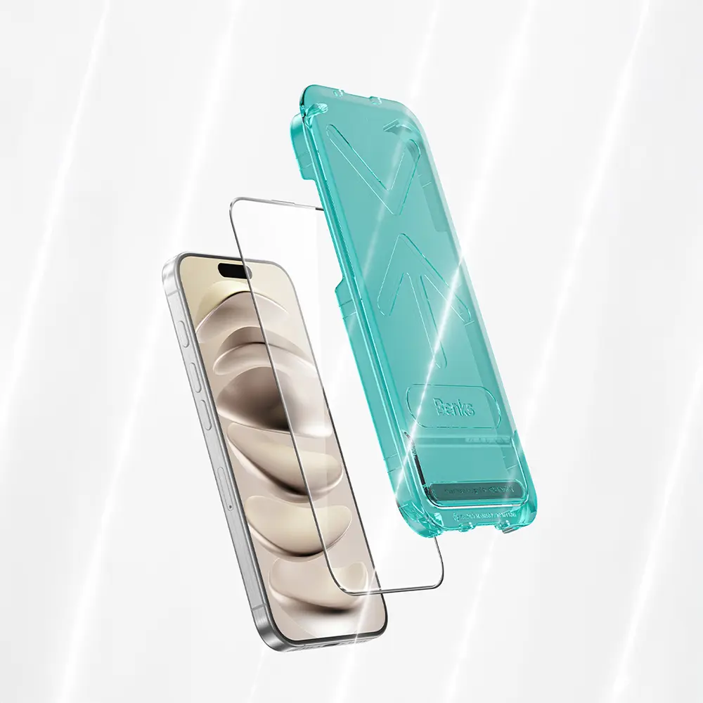 iPhone 17 Pro Temperli Cam Ekran Koruyucu, Uygulama Aparatlı - Benks Glass Warrior HD