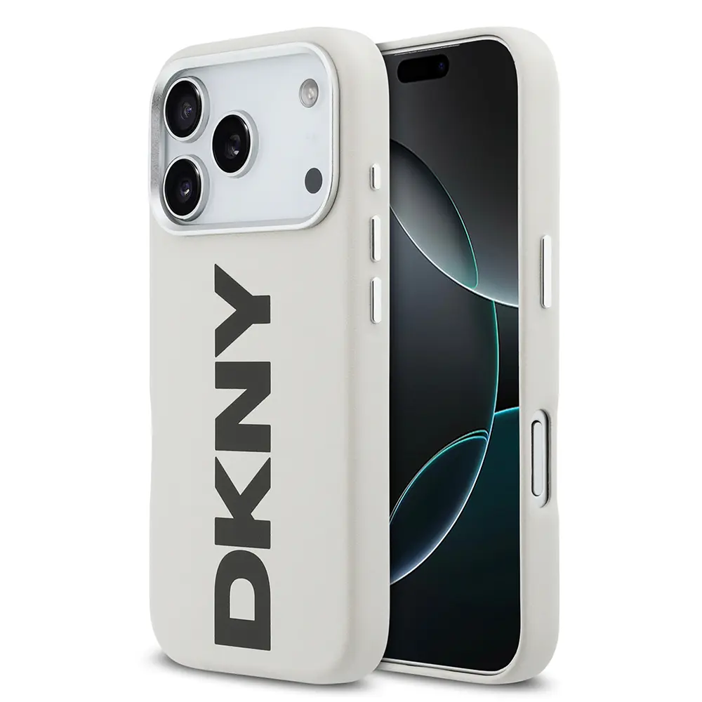 iPhone 17 Pro MagSafe Uyumlu PU Kılıf - DKNY Büyük Dikey Logo