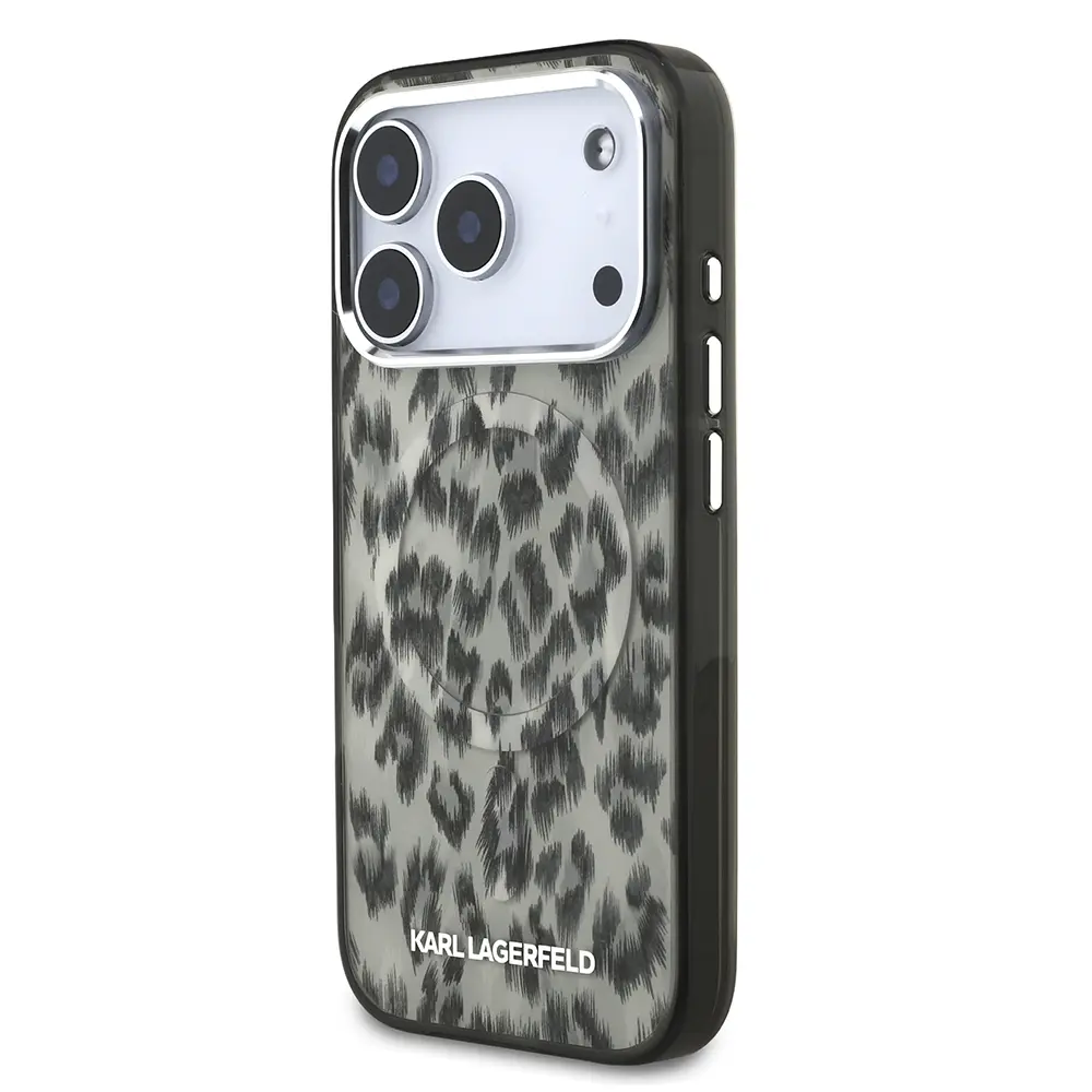 iPhone 17 Pro MagSafe Uyumlu Leopar Baskılı Kılıf - Karl Lagerfeld