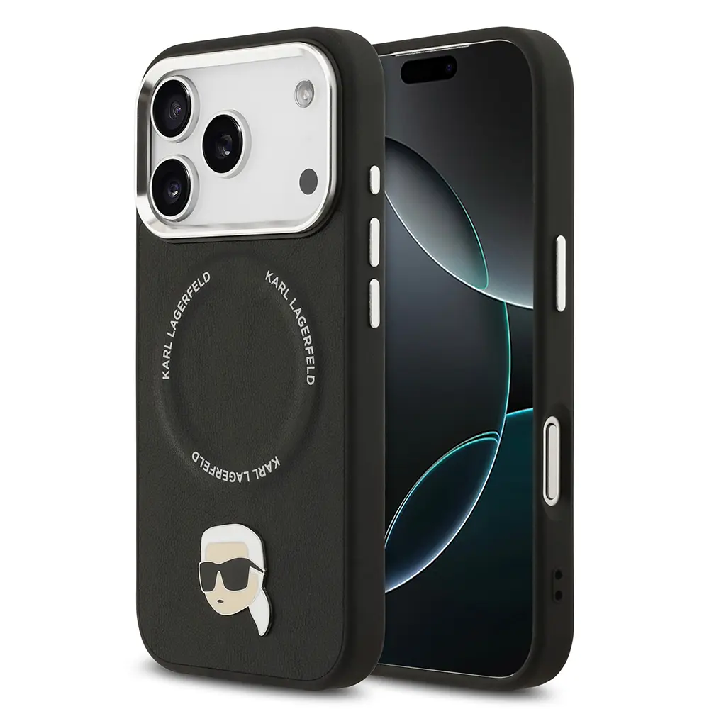 iPhone 17 Pro MagSafe Uyumlu PU Deri Kılıf - Karl Lagerfeld
