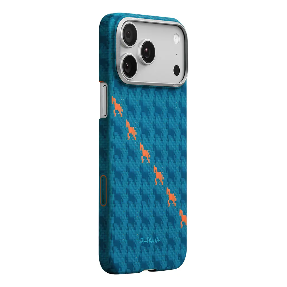 iPhone 17 Pro MagSafe Uyumlu Aramid Fiber Kılıf - Pitaka Edge Happiness Rides