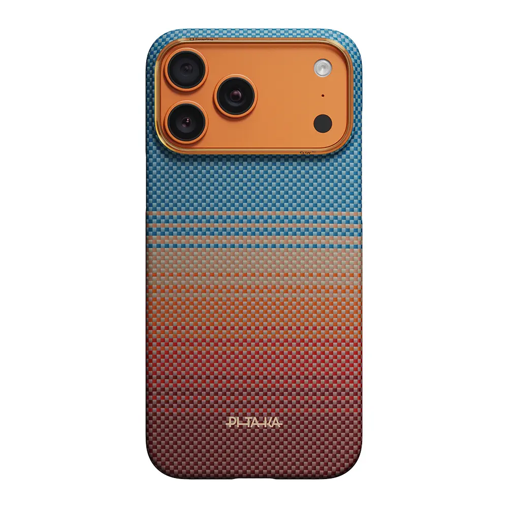 iPhone 17 Pro MagSafe Uyumlu Aramid Fiber Kılıf - Pitaka Sunset 2.0 California Dream