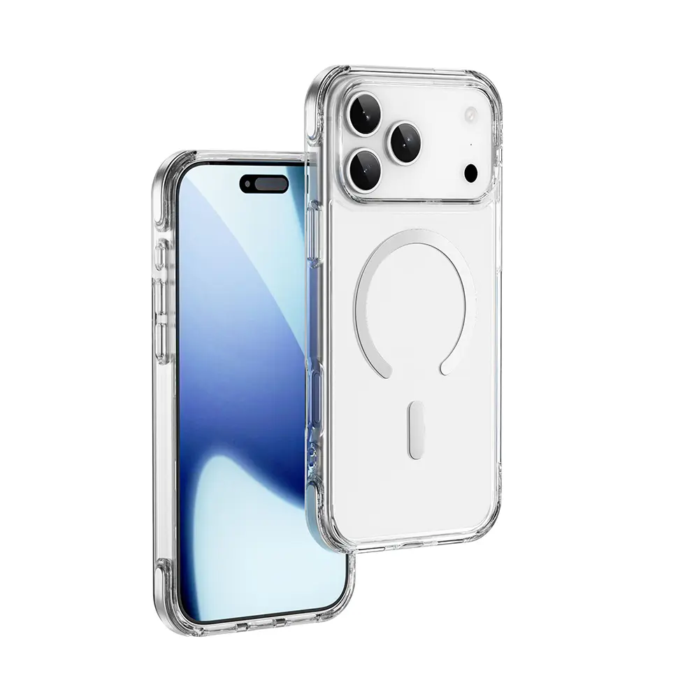 iPhone 17 Pro MagSafe Uyumlu Şeffaf Kılıf - Wiwu Titanium Pro
