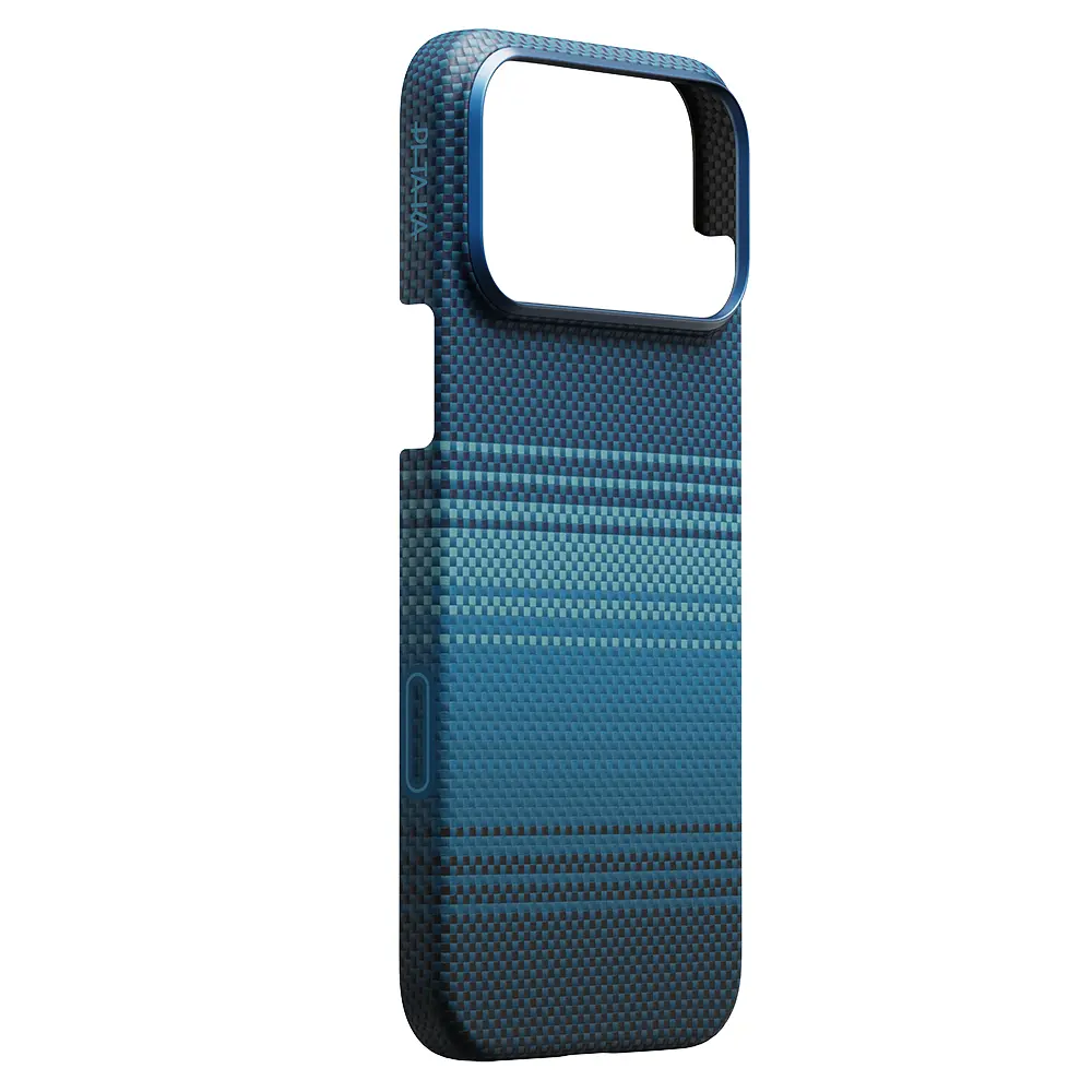 iPhone 17 Pro Max MagSafe Uyumlu Aramid Fiber Kılıf - Pitaka Tactile Woven Sunset-Moonrise