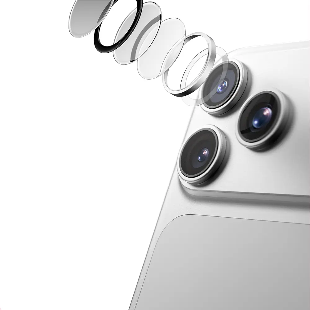 iPhone 18 Pro Safir AR Kamera Lens Koruyucu, Uygulama Aparatlı - Amazingthing Titan Vision