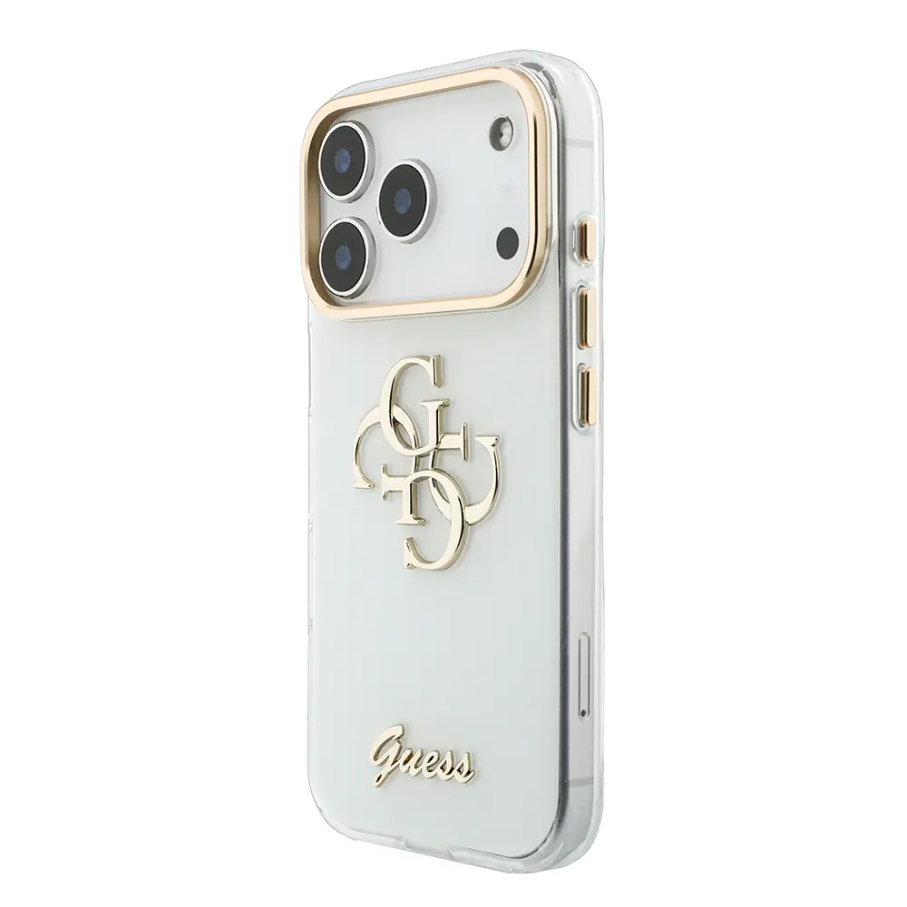 iPhone 18 Pro Silikon Kılıf, Guess Logolu - Guess 4G Metal Logo