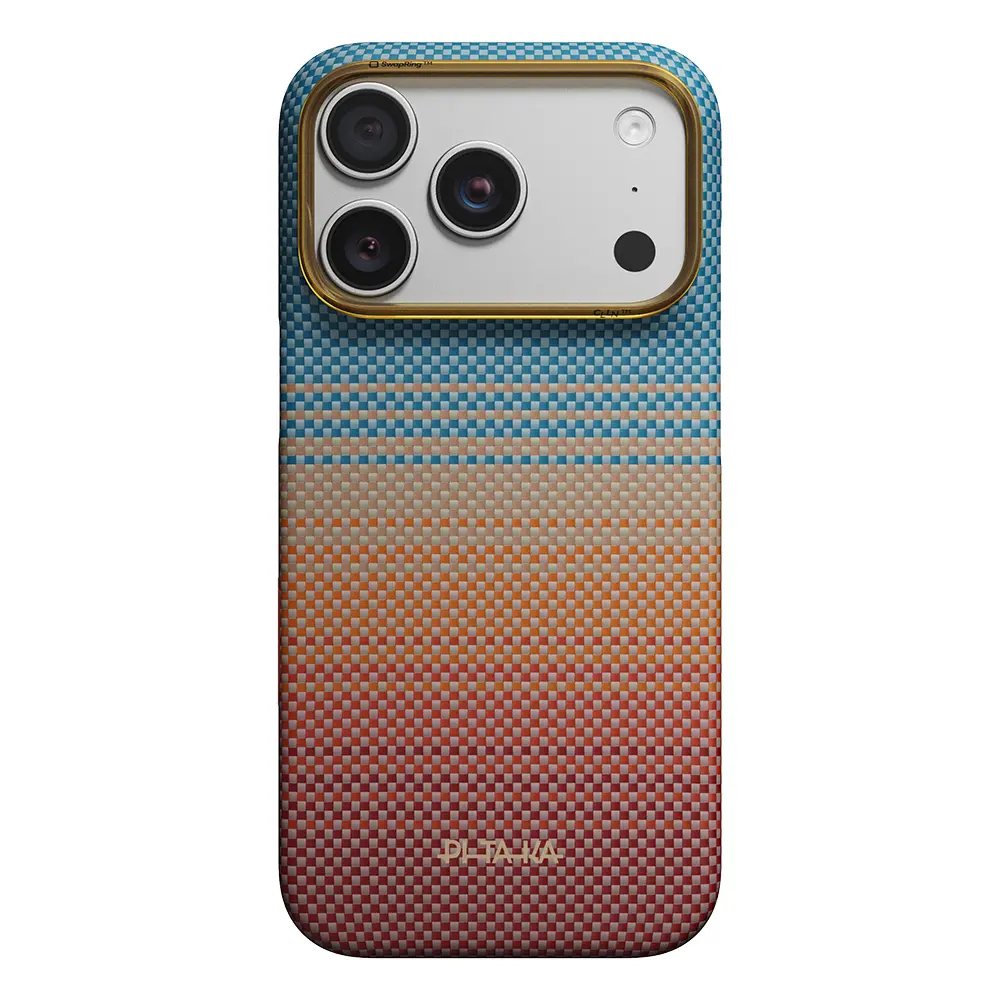 iPhone 18 Pro MagSafe Uyumlu Aramid Fiber Kılıf - Pitaka Sunset 2.0 California Dream