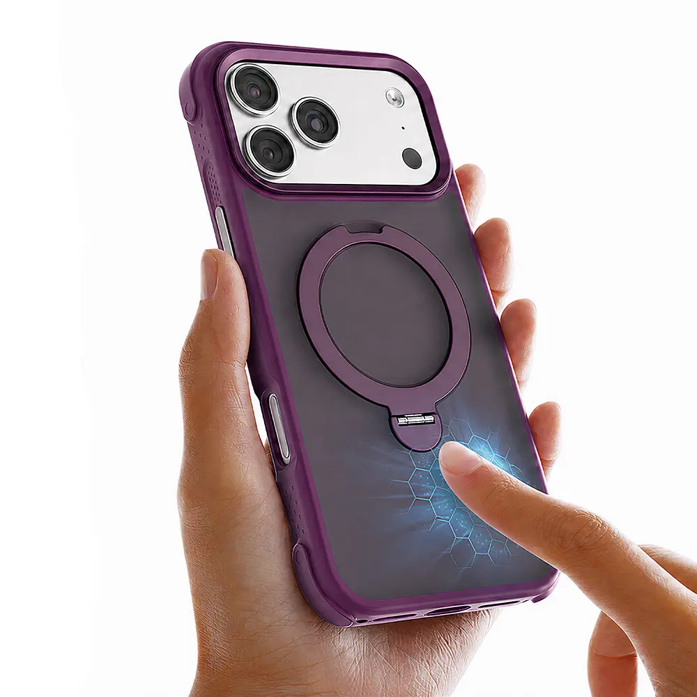 iPhone 18 Pro MagSafe Uyumlu Standlı Kılıf - Lenyes Eclat