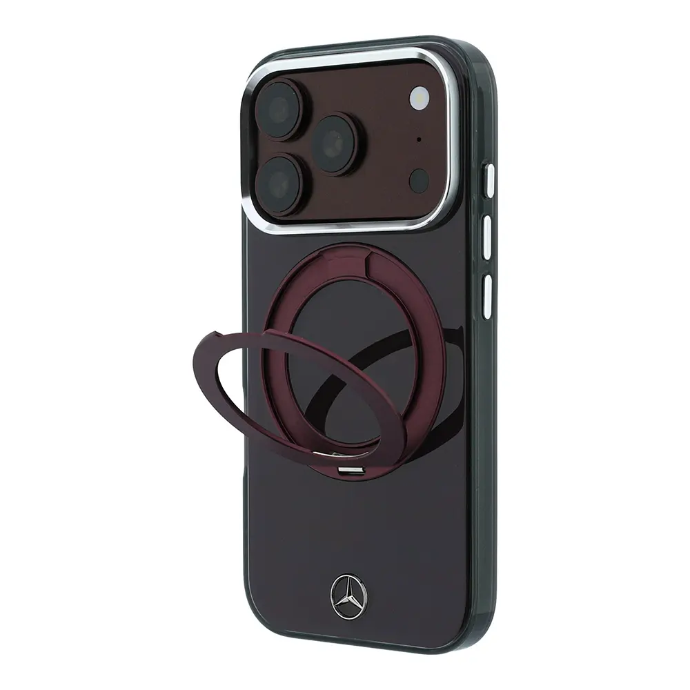 iPhone 18 Pro MagSafe Uyumlu 360 Derece Dönebilen Standlı Kılıf - Mercedes Benz