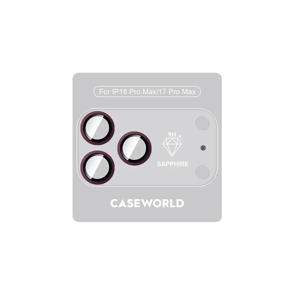 iPhone 18 Pro Max Safir Kamera Lens Koruyucu, 9H Yansıma Önleyici - CaseWorld Alloy Sapphire