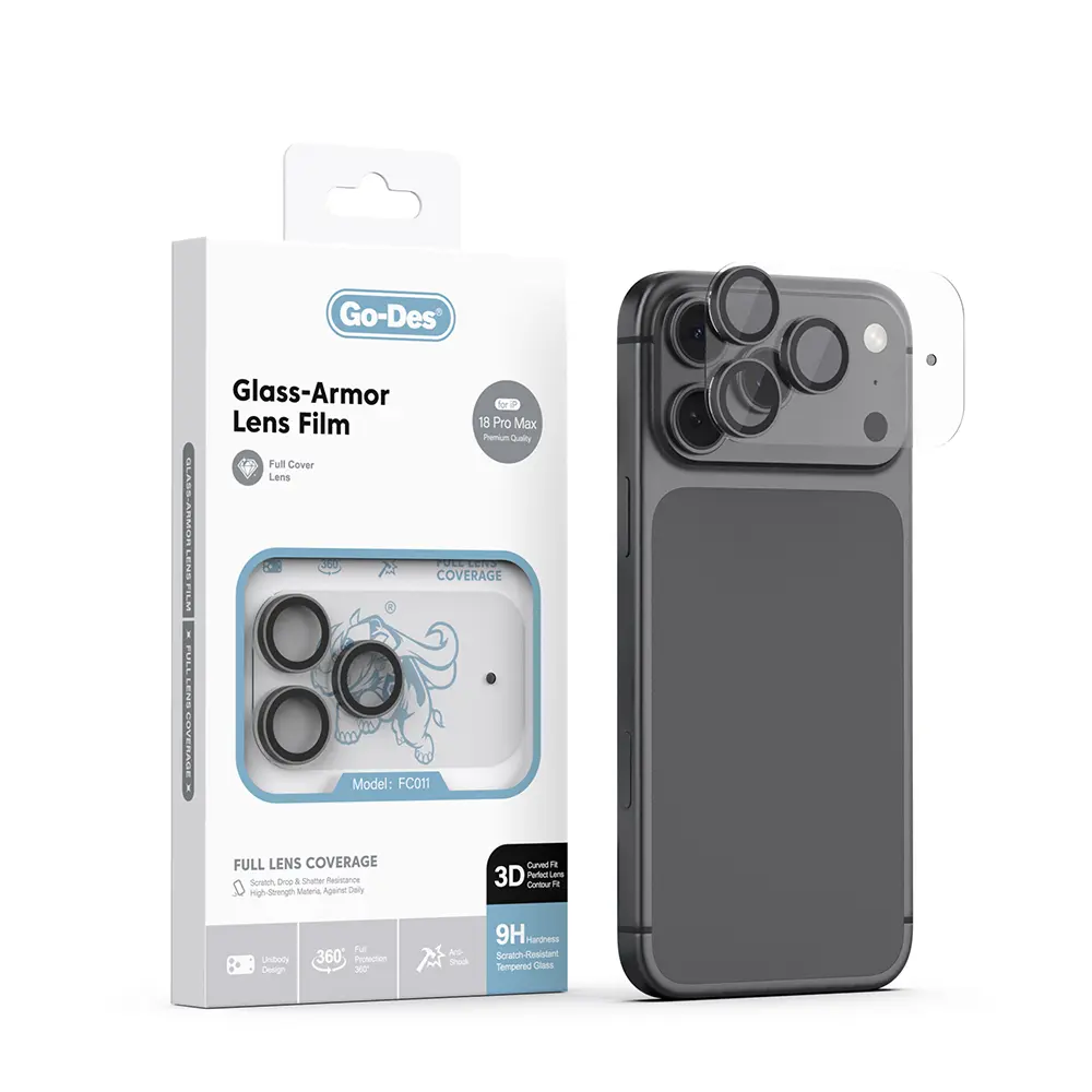 iPhone 18 Pro Max Kamera Lens Koruyucu - Go Des FC011 Glass Armor