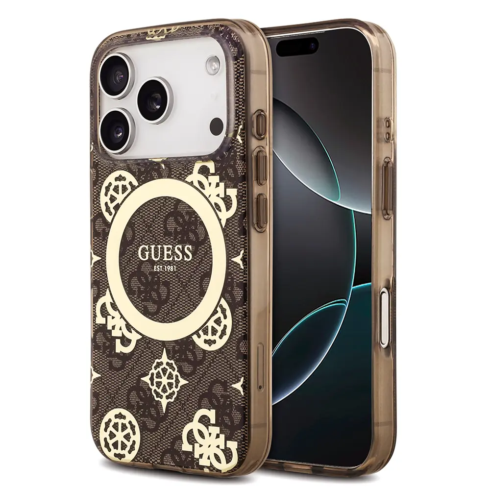 iPhone 18 Pro Max MagSafe Uyumlu IML Desenli Kılıf - Guess Klasik Logolu