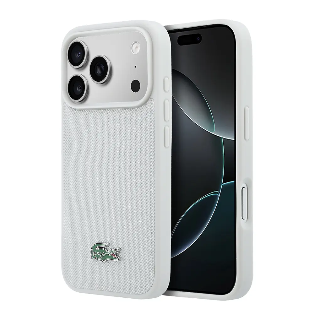 iPhone 18 Pro Max MagSafe Uyumlu PU Pike Desenli Kılıf - Lacoste