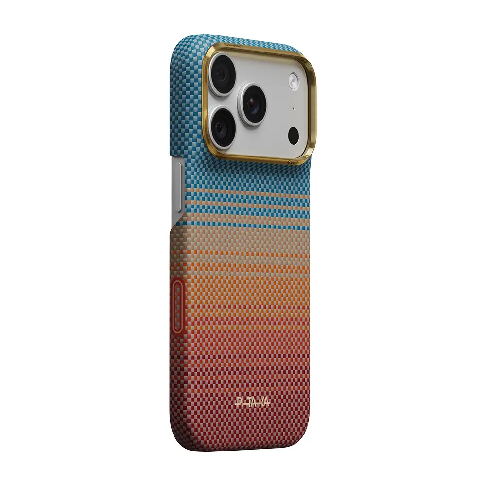 iPhone 18 Pro Max MagSafe Uyumlu Aramid Fiber Kılıf - Pitaka Sunset 2.0 California Dream