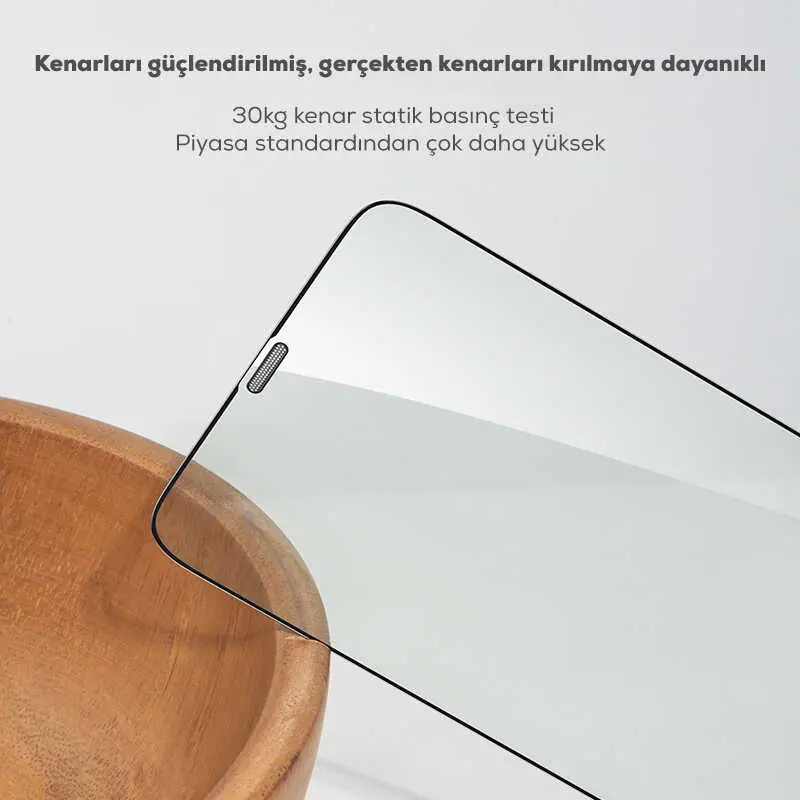 iPhone 12 Pro Tam Kaplamalı Ekran Koruyucu - Benks V Pro Dust Proof
