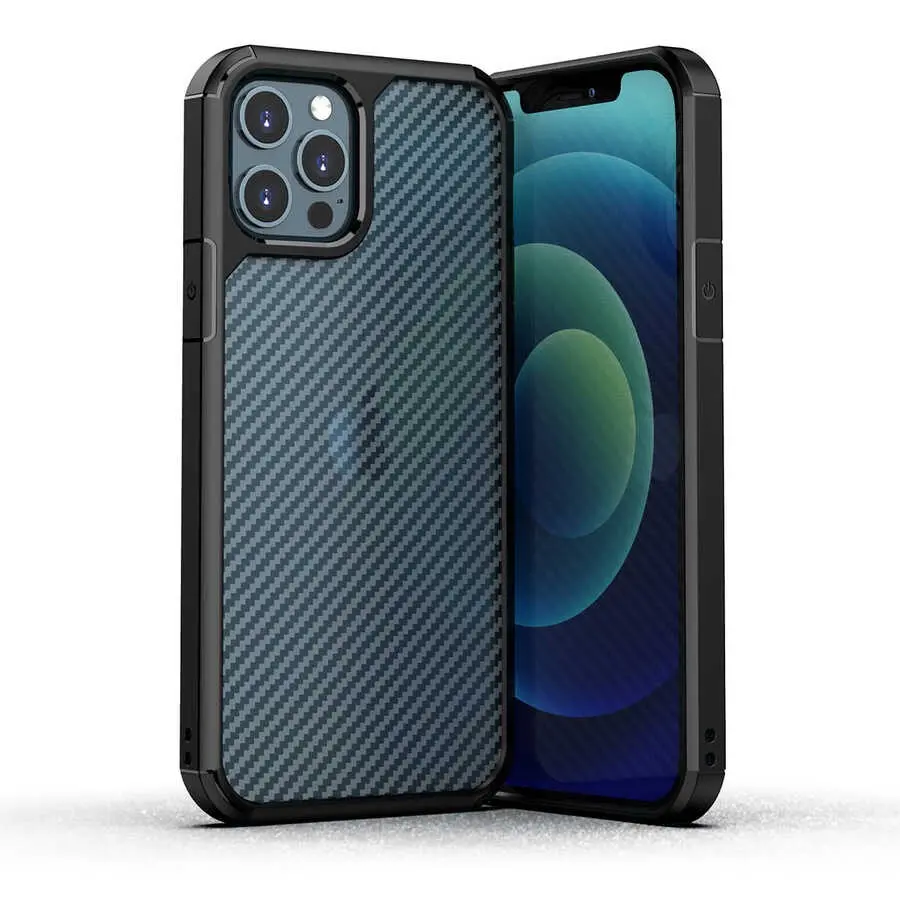 iPhone 12 Pro Kılıf, Yükseltilmiş Kenarlı ve Kamera Korumalı - Zore İnoks