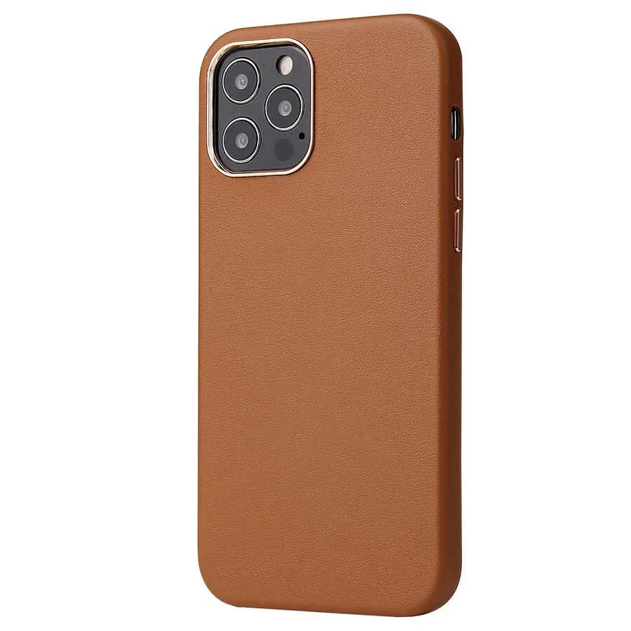 iPhone 12 Pro Max Deri Kılıf, Kablosuz Şarj Uyumlu - Zore Eyzi