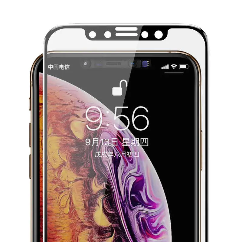iPhone 12 Pro Max Gizlilik Cam Ekran Koruyucu - Zore Kor Privacy