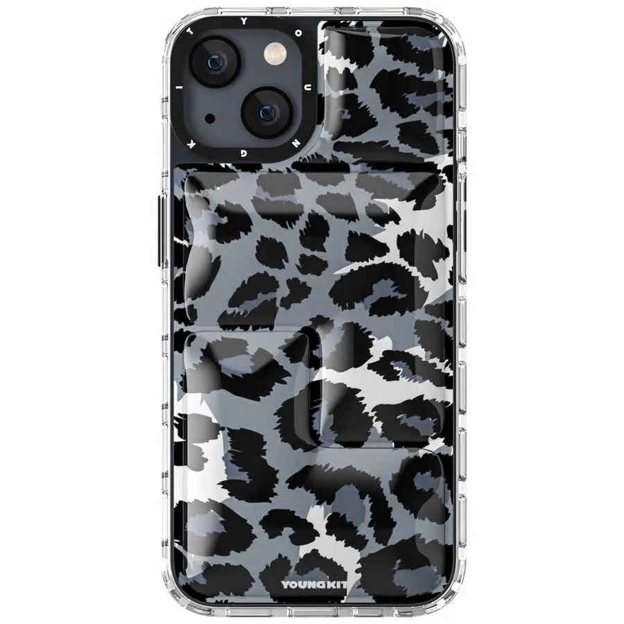 iPhone 13 Çok Katmanlı Koruma Kılıf - YoungKit Leopard Article