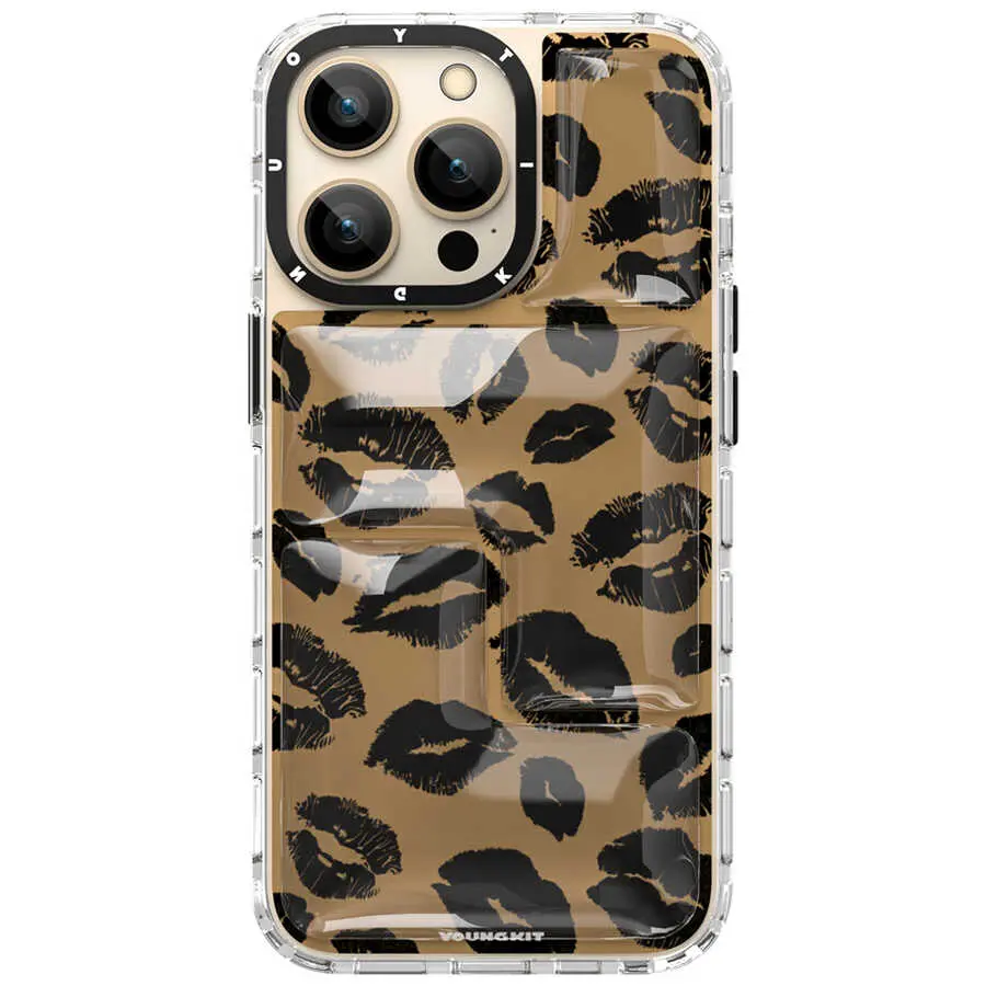 iPhone 13 Pro Çok Katmanlı Koruma Kılıf - YoungKit Leopard Article