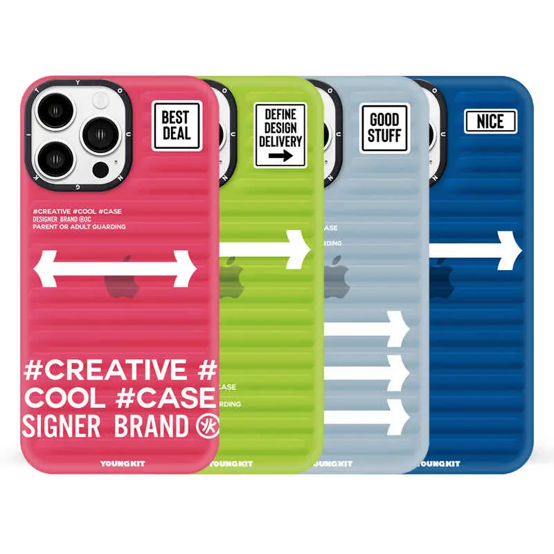 iPhone 13 Pro Tırtıklı Yüzeyli Kılıf - YoungKit Luggage FireFly
