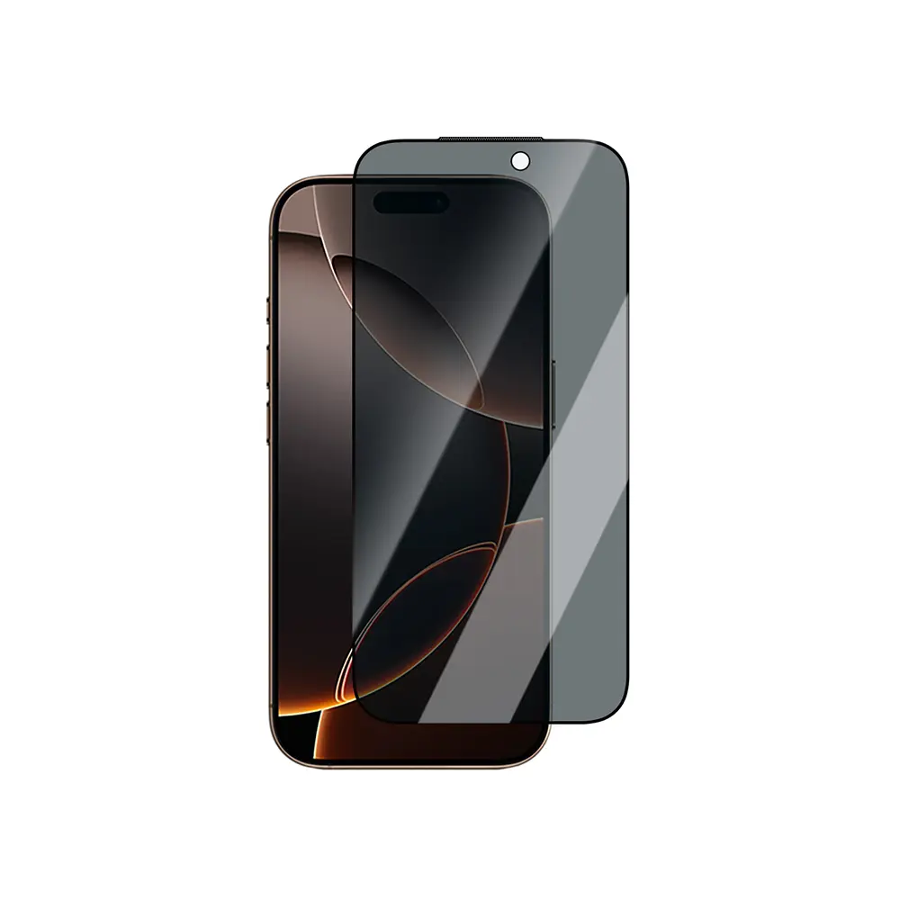 iPhone 13 Pro Max Gizlilik ve Mavi Işık Filtreli Temperli Cam Ekran Koruyucu - CaseWorld Applicator