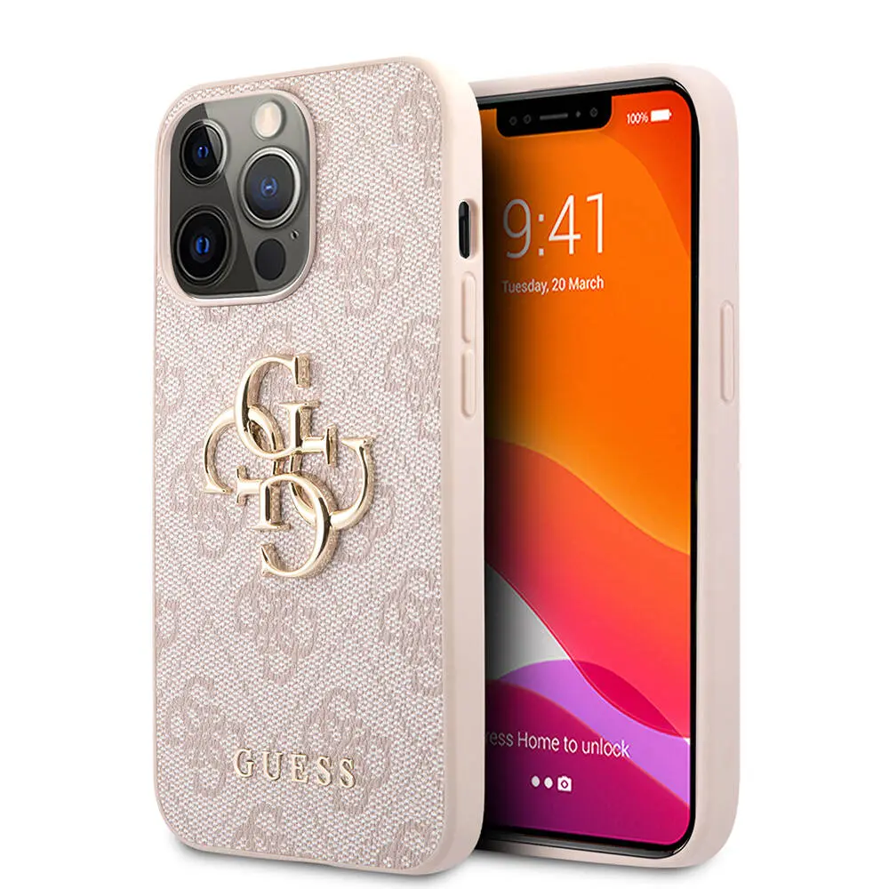 iPhone 13 Pro Max PU Deri Kılıf, 4G Desenli - Guess