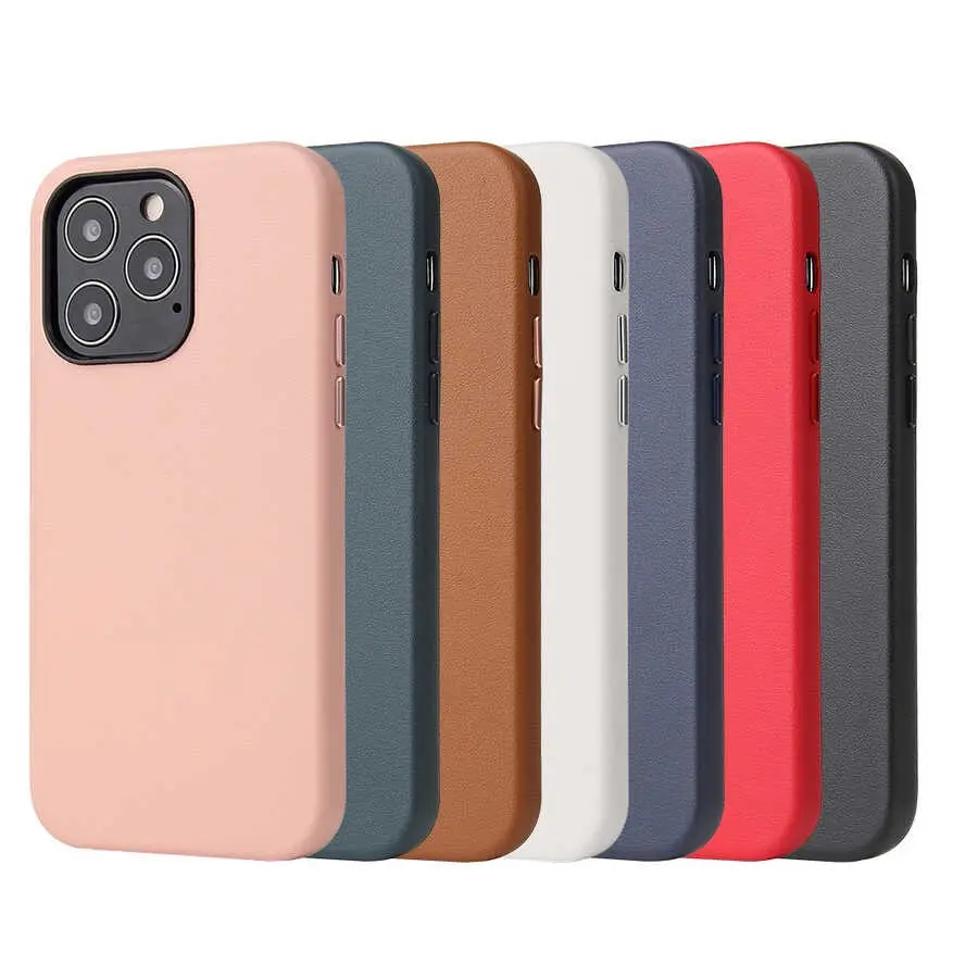 iPhone 13 Pro Max Deri Kılıf, Kablosuz Şarj Uyumlu - Zore Eyzi