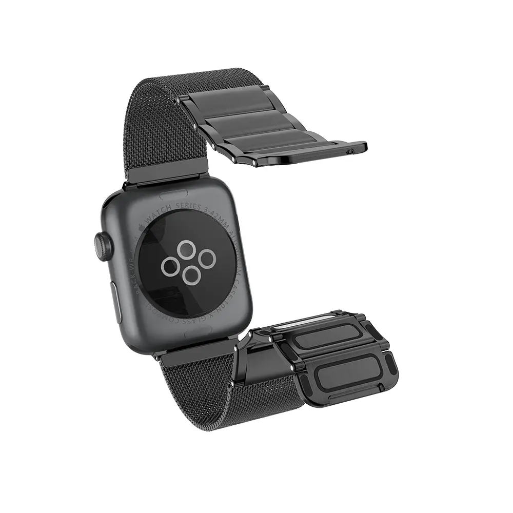 Apple Watch 42 mm Manyetik Metal Hasır Saat Kordonu - Raptic Classic Plus