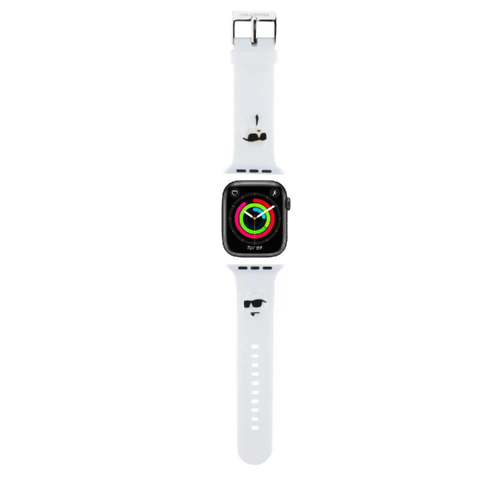 Apple Watch 42 mm Silikon Kordon - Karl Lagerfeld İkonik Karl & Choupette