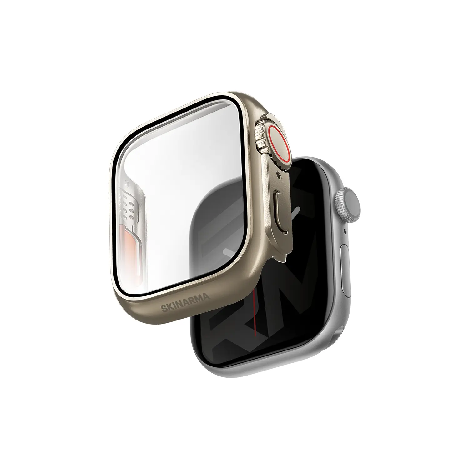 Apple Watch 42 mm Dijital Taç Korumalı Kasa ve Ekran Koruyucu - Skinarma Gado Pro