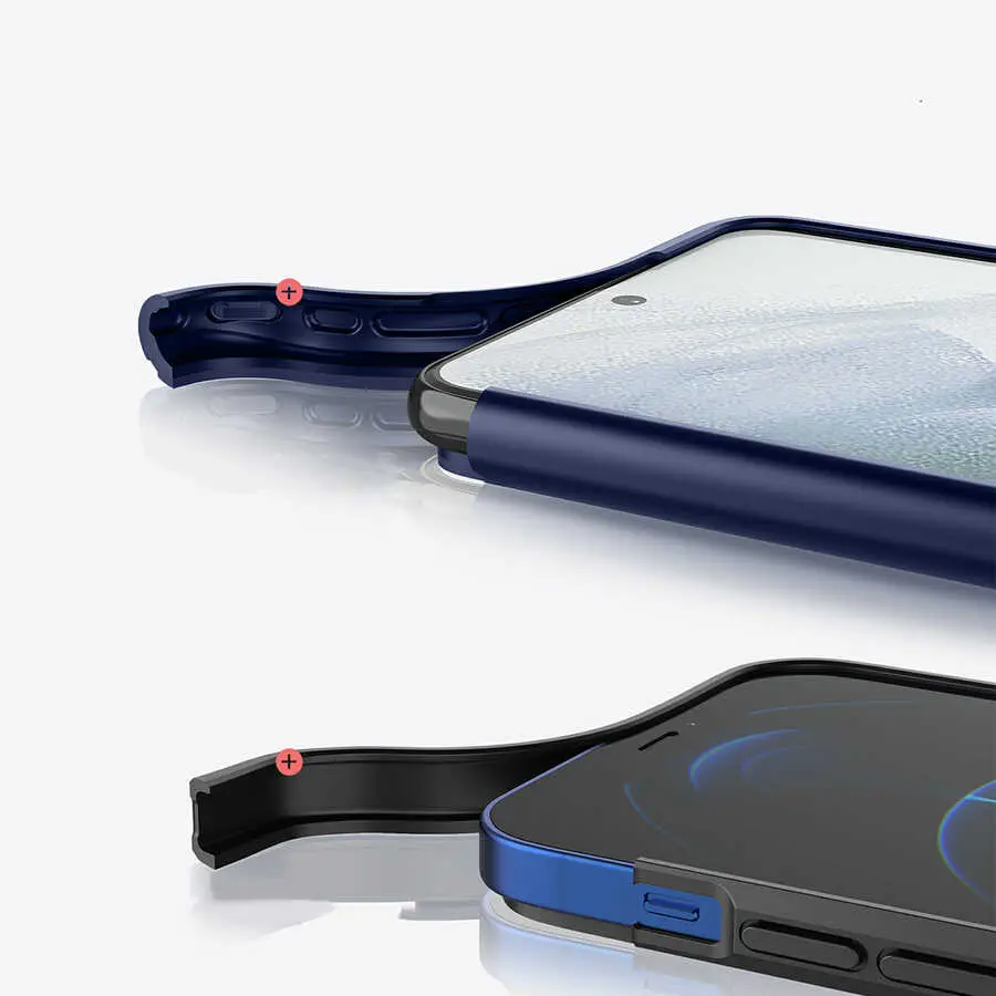 Galaxy S21 Plus Kılıf, Airbag Köşeli Suni Deri Görünümlü - Wiwu Sand Stone