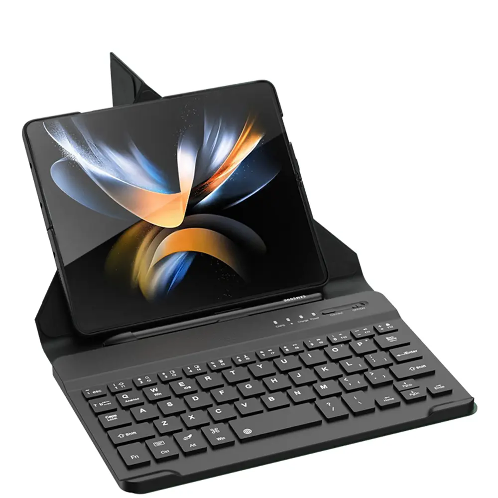 Galaxy Z Fold 4 Standlı Bluetooth Klavyeli Kılıf - GKK Kıpta