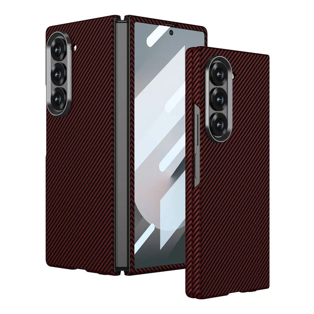 Galaxy Z Fold 6 Kamera Korumalı Karbon Fiber Tasarımlı Kılıf - GKK Kıpta