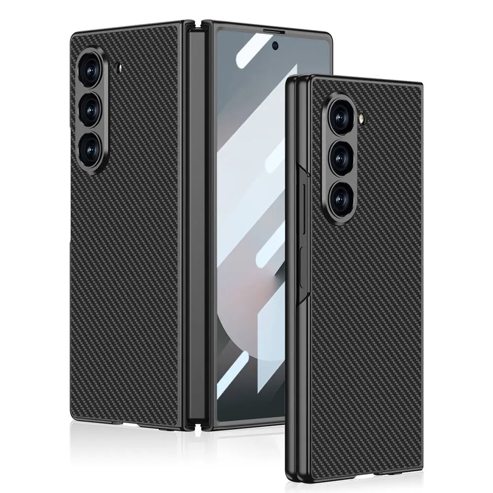 Galaxy Z Fold 6 Titanyum Metal ve Karbon Tasarımlı Kapak - GKK Kıpta Caz