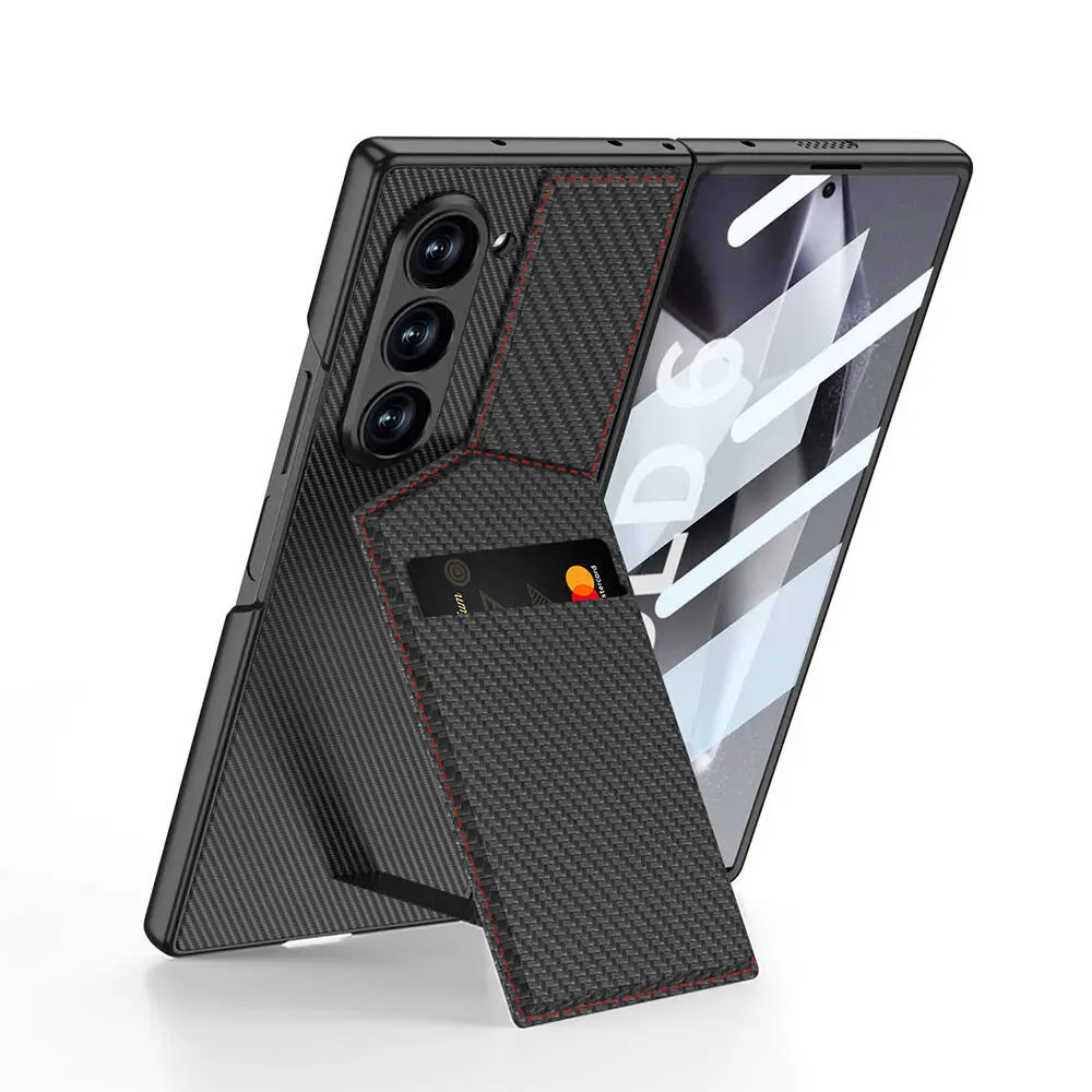 Galaxy Z Fold 6 Kartlıklı ve Standlı Kılıf - GKK Kıpta